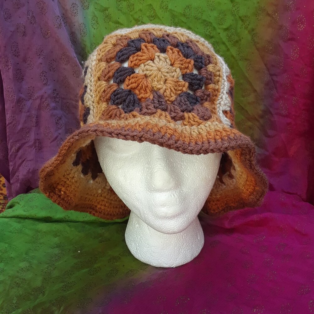 HANDMADE BUCKET HAT -- BROWN